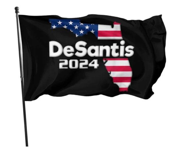 Desantis 2024 Make America Florida Flag 3x5 Ft Black by flagsjustdoit