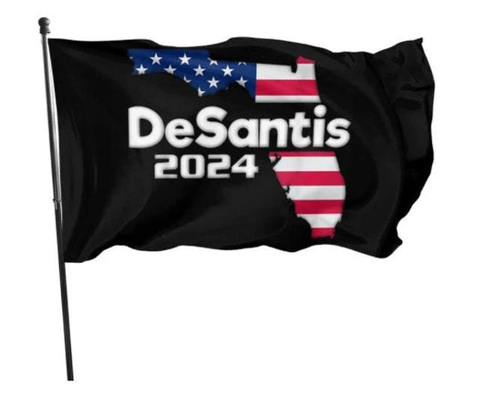 Desantis 2024 Make America Florida Flag 3x5 Ft Black by flagsjustdoit
