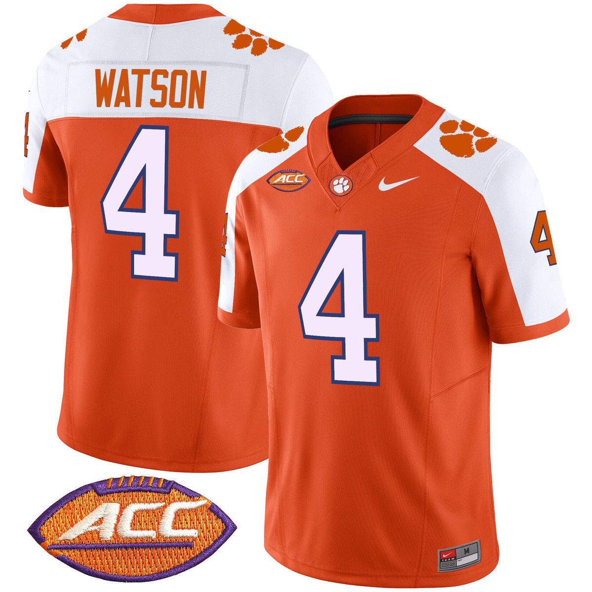 Deshaun Watson Jersey #4 Clemson Tigers 2025 Vapor Limited Stitched Orange Alter by My Store NCAA Football Jerseys
