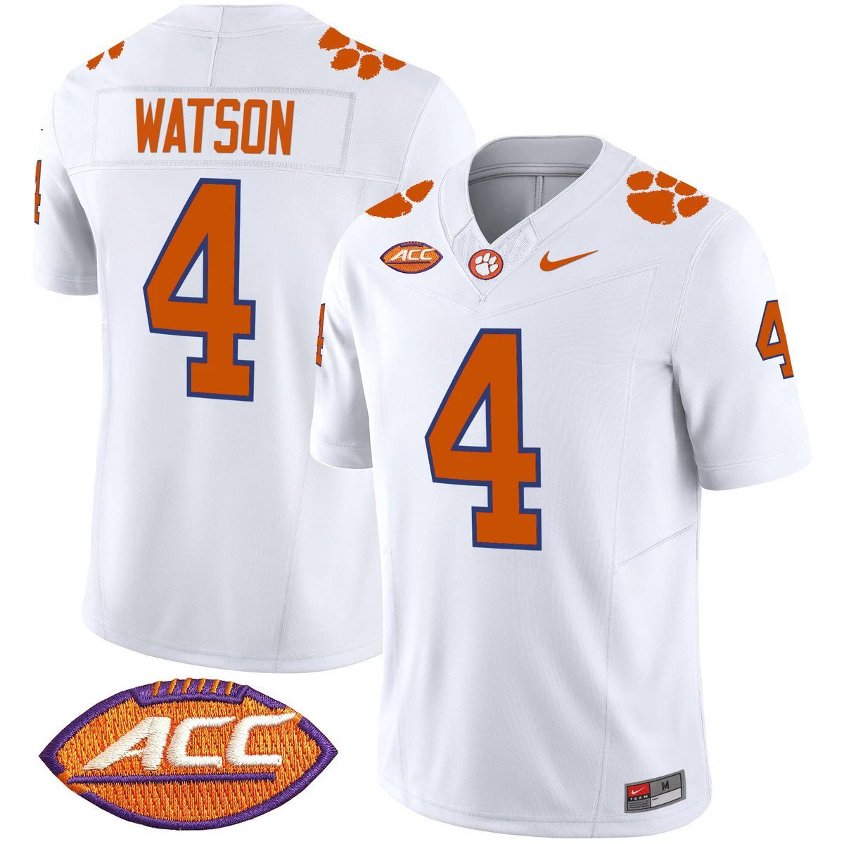 Deshaun Watson Jersey #4 Clemson Tigers 2025 Vapor Limited Stitched White by My Store NCAA Football Jerseys