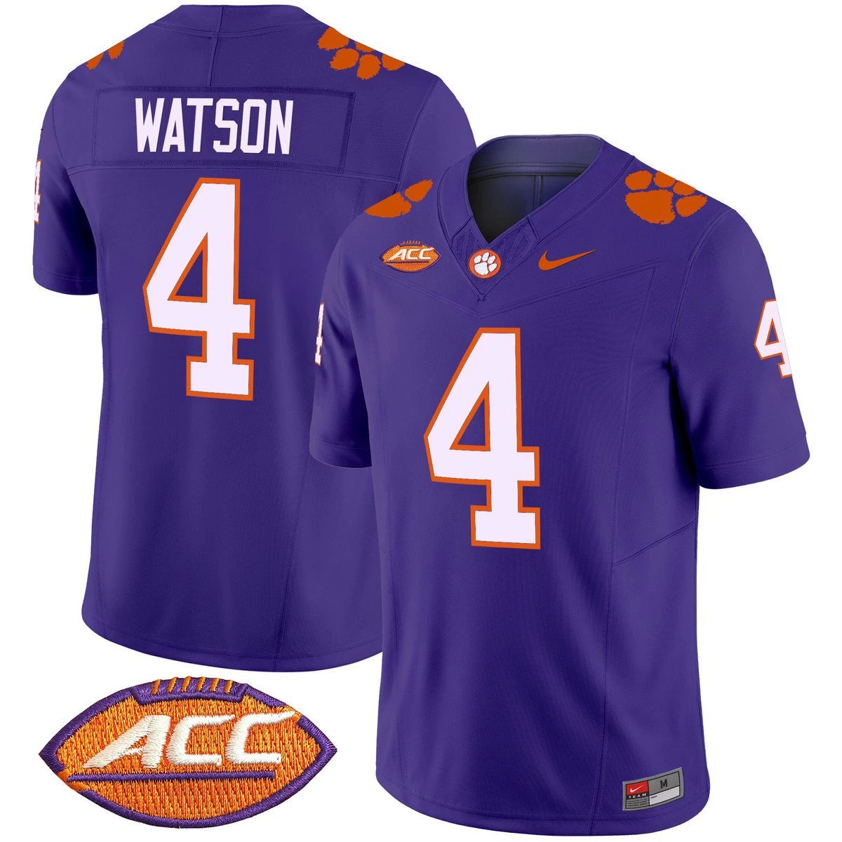 Deshaun Watson Jersey #4 Clemson Tigers 2025 Vapor Limited Stitched by My Store NCAA Football Jerseys