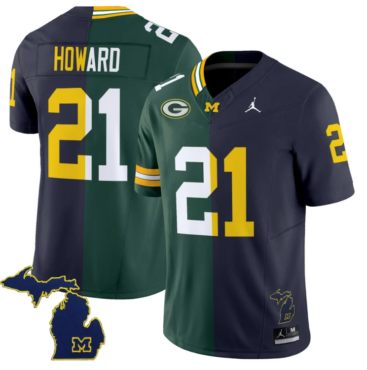 Desmond Howard Jersey #21 Michigan Wolverines Split Vapor Limited Football by NCAA Football Jersey