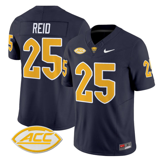 Desmond Reid Jersey #25 Pittsburgh Panthers 2025 Limited Stitched Navy by My Store