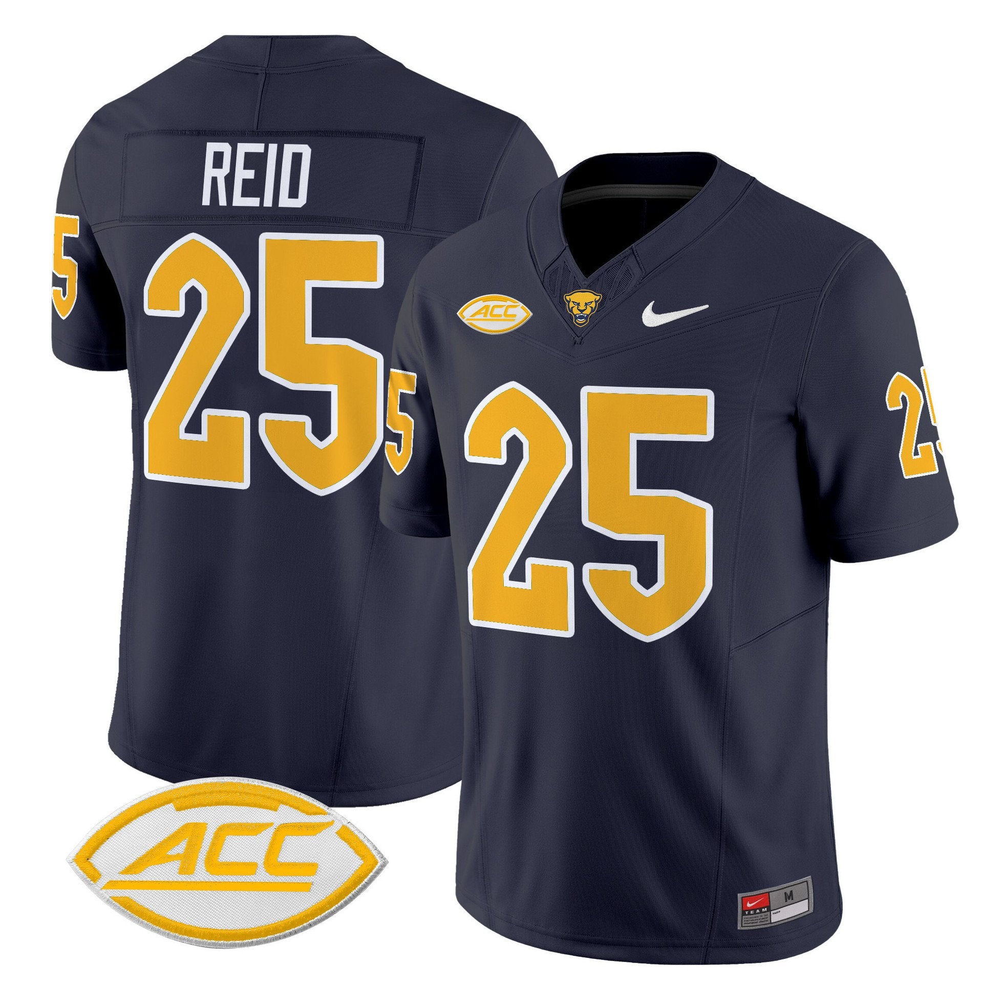 Desmond Reid Jersey #25 Pittsburgh Panthers 2025 Limited Stitched by My Store NCAA Football Jerseys