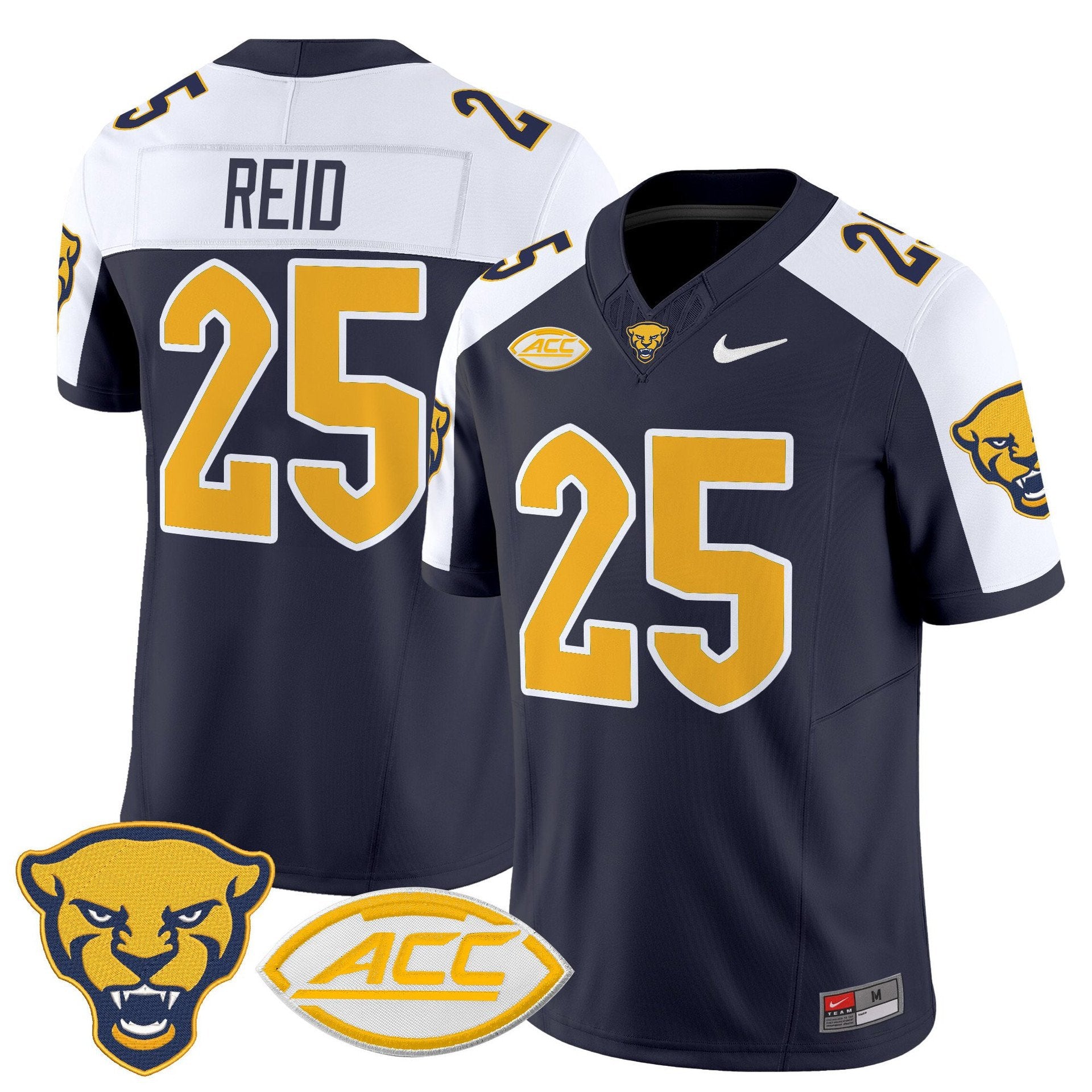 Desmond Reid Jersey #25 Pittsburgh Panthers 2025 Limited Stitched by My Store NCAA Football Jerseys