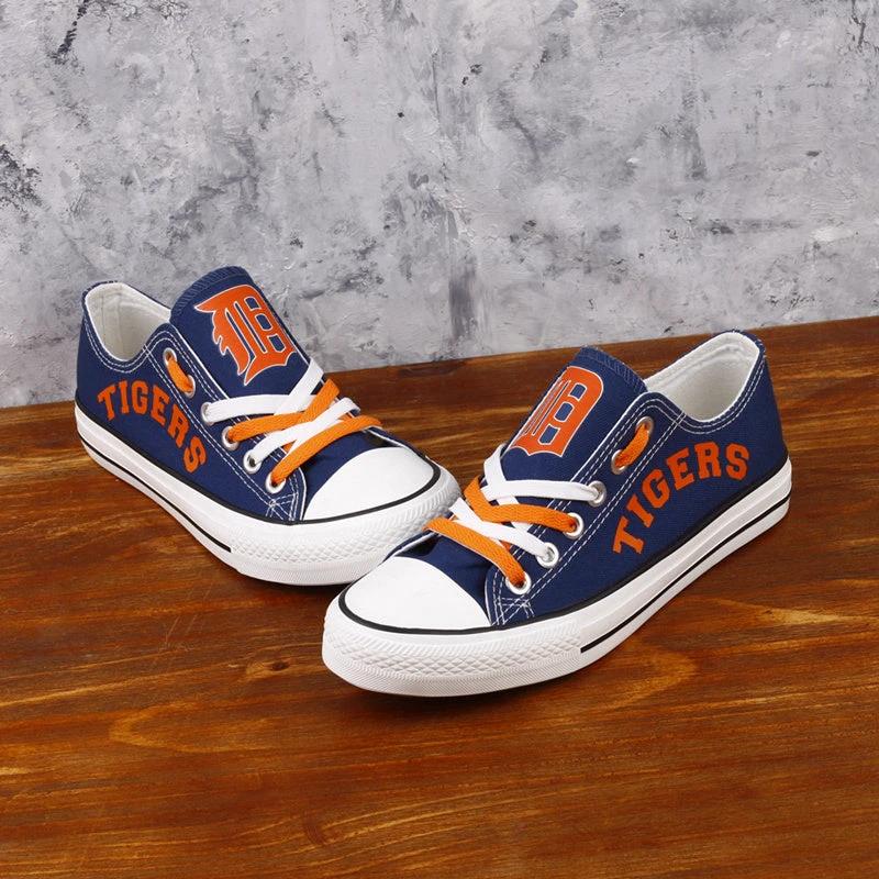 Detriot Tigers Limited Print Low Top Canvas Shoes Sport Sneakers For Men Women Fans by Crocs