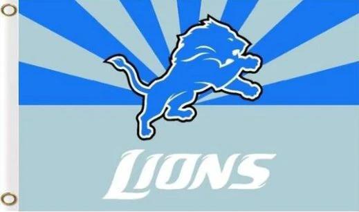 Detroit Lions Flag 3X5 Ft Polyester Banner USA 90x150cm by flagsjustdoit