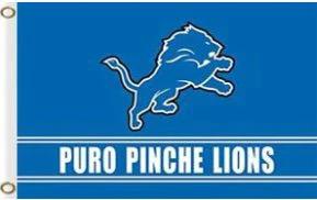 Detroit Lions Puro Pinche Flag 3X5 Ft Polyester Banner USA 90x150cm by flagsjustdoit