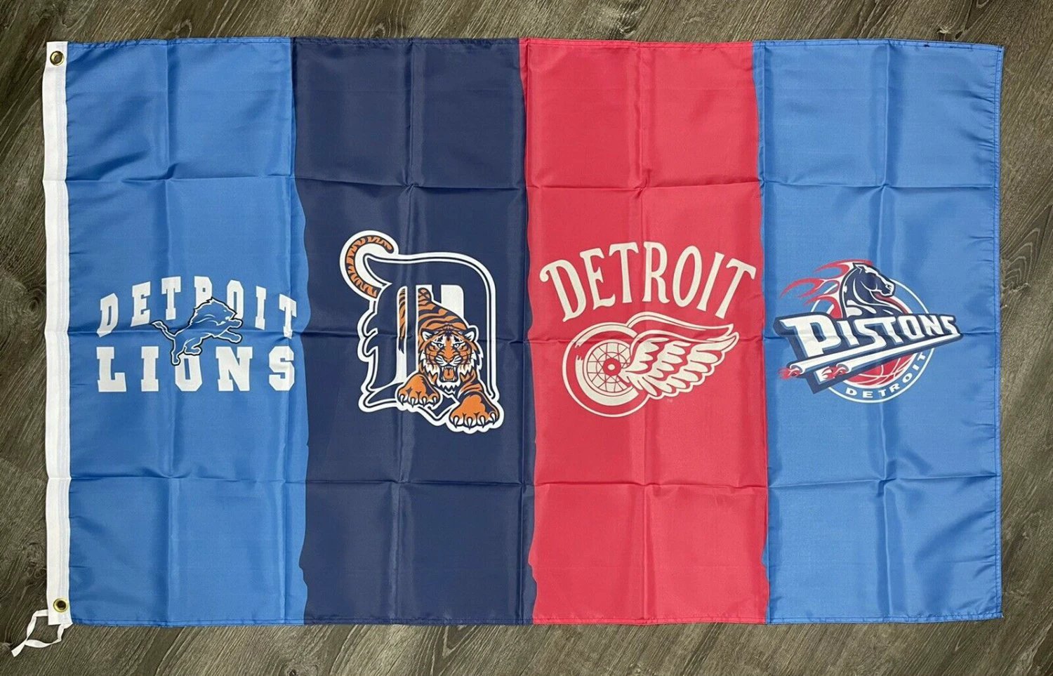 Detroit Lions Red Wings Tigers Pistons All Day Flag 3x5 Banner Man-Cave New by flagsjustdoit