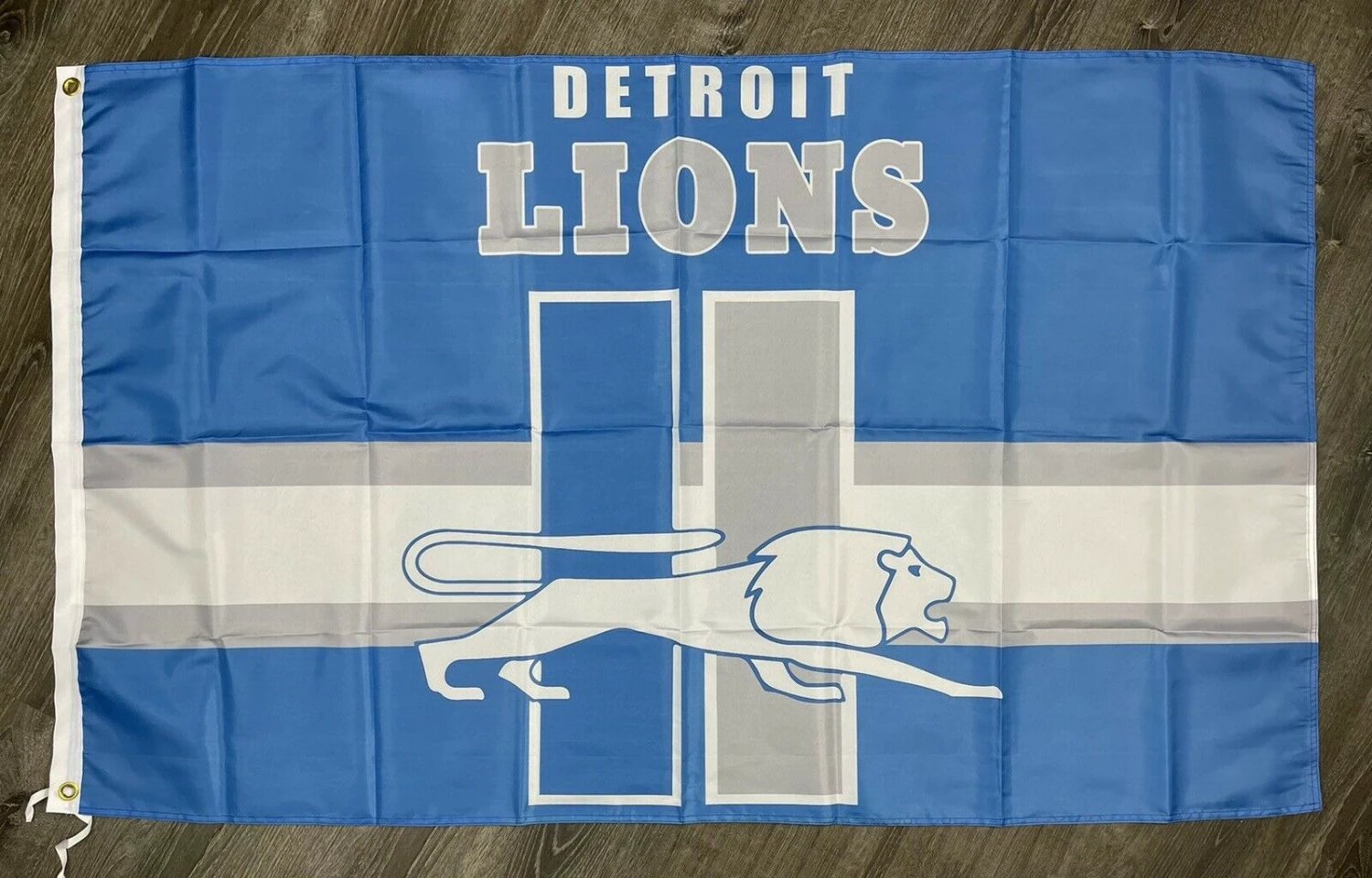 Detroit Lions Retro Style Man-Cave Flag 3x5 ft Sports Banner Garage by flagsjustdoit