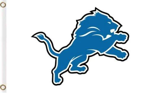 Detroit Lions Team Flag 3X5 Ft Polyester Banner USA 90x150cm by flagsjustdoit