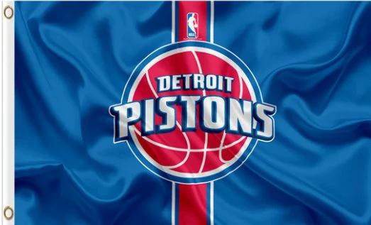 Detroit Pistons Blue US Flag 3X5Ft Polyester Banner USA Digital Print by flagsjustdoit