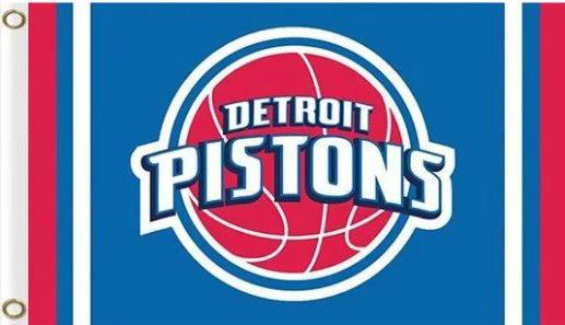Detroit Pistons Custom Sport Flag 3X5Ft Polyester Banner USA Digital Print by flagsjustdoit