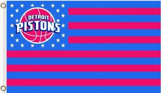 Detroit Pistons Star Flag 3X5Ft Polyester Banner USA Digital Print by flagsjustdoit