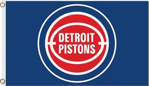 Detroit Pistons Team Flag 3X5Ft Polyester Banner USA Digital Print by flagsjustdoit