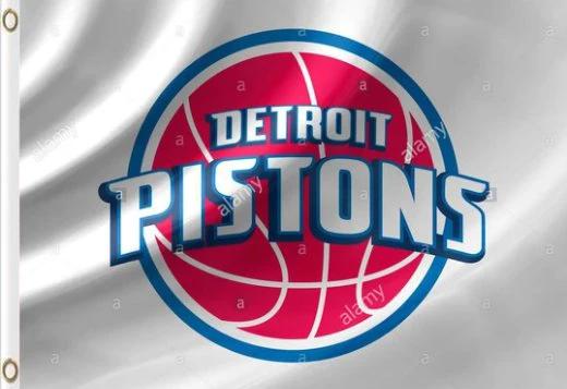Detroit Pistons White Flag 3X5Ft Polyester Banner USA Digital Print by flagsjustdoit