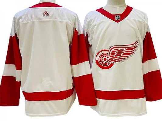 Detroit Red Wings Blank White Away Jersey by Hockey David
