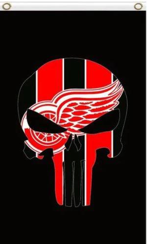 Detroit Red Wings Custom US Flag 3X5Ft Polyester Digital Print Banner USA by flagsjustdoit