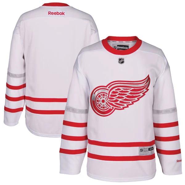Detroit Red Wings Custom White 2017 Centennial Classic Stitched Reebok Hockey Jersey by Hockey David