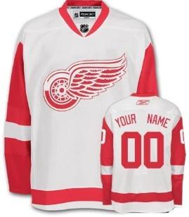 Detroit Red Wings Customized White Jersey by Hockey David