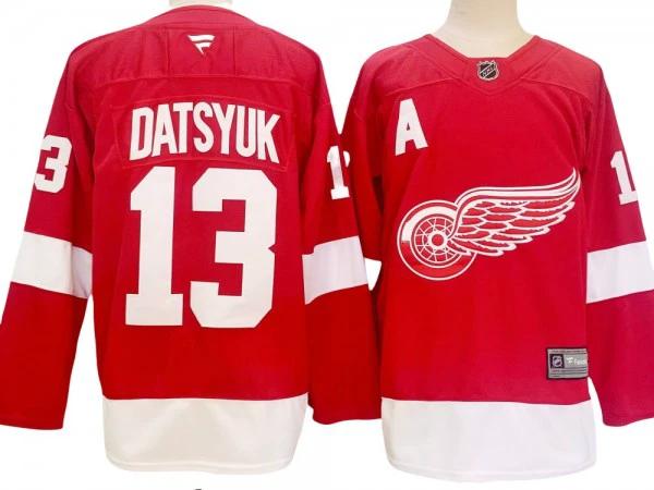 Detroit Red Wings #13 Pavel Datsyuk Red 2024 Home Jersey by Hockey David
