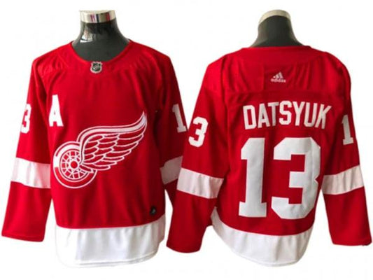 Detroit Red Wings #13 Pavel Datsyuk Red Home Jersey by Hockey David