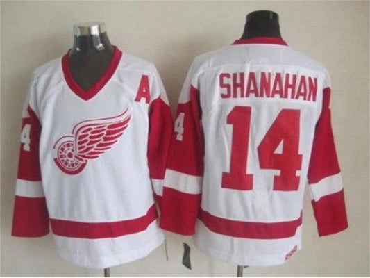 Detroit Red Wings #14 Brendan Shanahan 2002 Vintage CCM Jersey -White by Hockey David