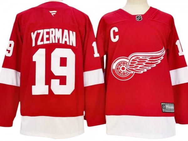Detroit Red Wings #19 Steve Yzerma Red 2024 Home Jersey by Hockey David
