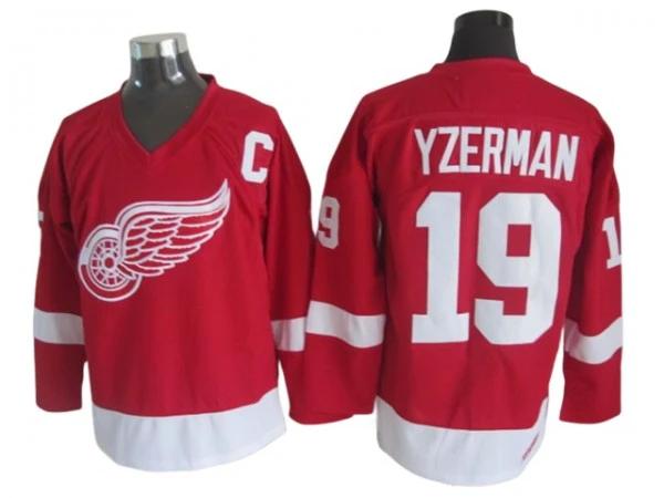 Detroit Red Wings #19 Steve Yzerman 2002 Vintage CCM Jersey - Red by Hockey David