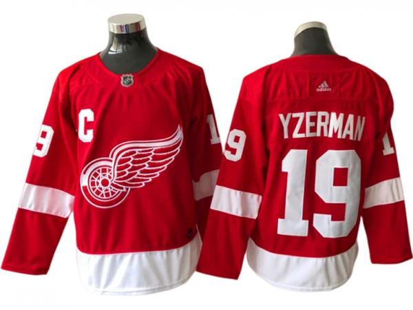 Detroit Red Wings #19 Steve Yzerman Red Home Jersey by Hockey David