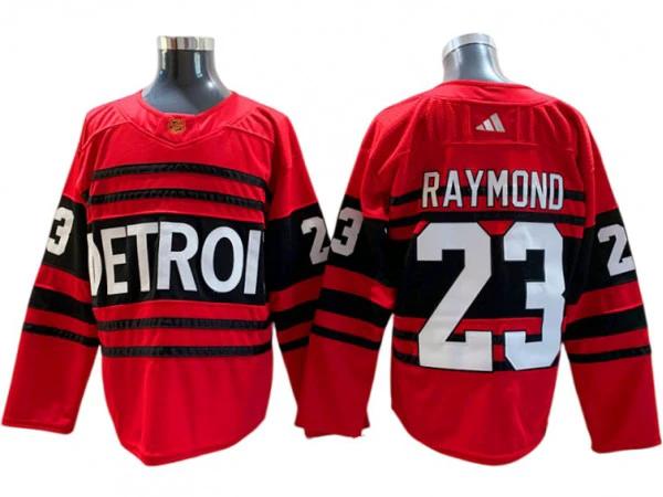 Detroit Red Wings #23 Lucas Raymond Red Reverse Retro 2.0 Jersey by Hockey David