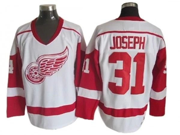 Detroit Red Wings #31 Curtis Joseph 2002 Vintage CCM Jersey - White by Hockey David