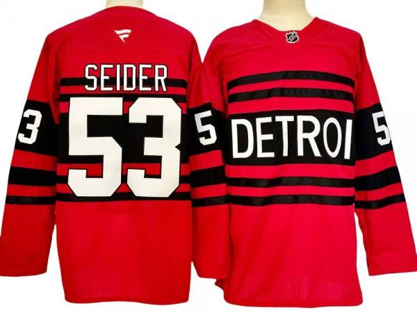 Detroit Red Wings #53 Moritz Seider Red 2024 Special Edition 2.0 Jersey by Hockey David