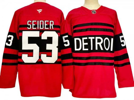 Detroit Red Wings #53 Moritz Seider Red 2024 Special Edition 2.0 Jersey by Hockey David