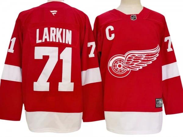 Detroit Red Wings #71 Dylan Larkin Red 2024 Home Jersey by Hockey David