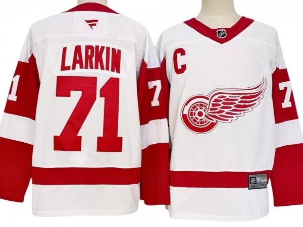 Detroit Red Wings #71 Dylan Larkin White 2024 Jersey by Hockey David