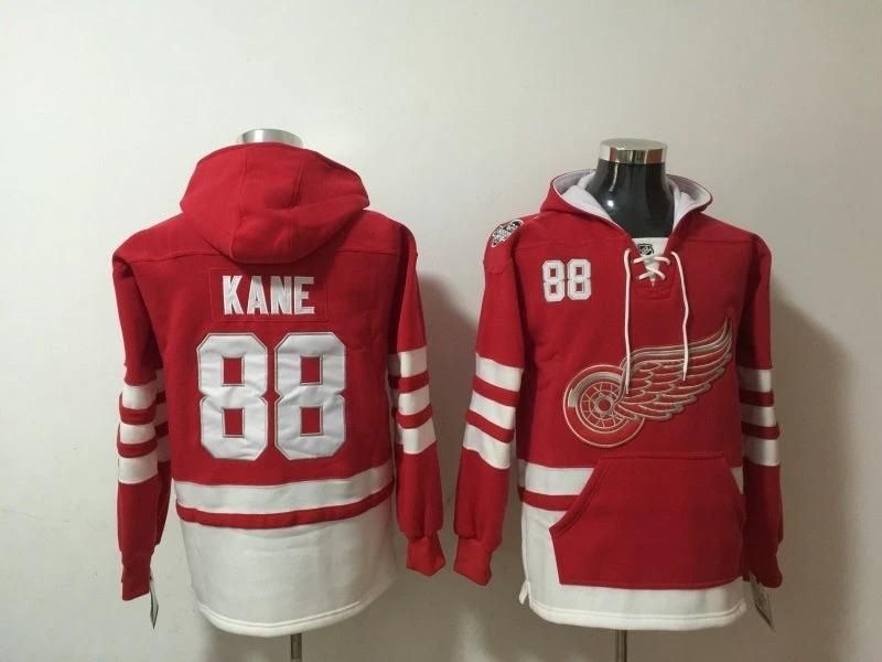 Detroit Red Wings #88 Patrick Kane Pullover Hoodie by Hoodie Pullover
