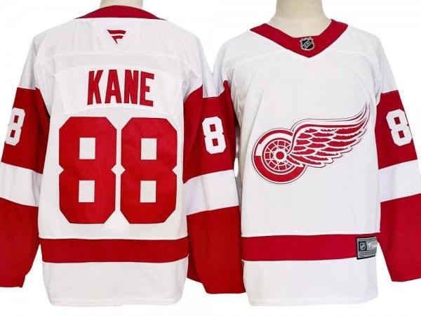 Detroit Red Wings #88 Patrick Kane White 2024 Away Jersey by Hockey David
