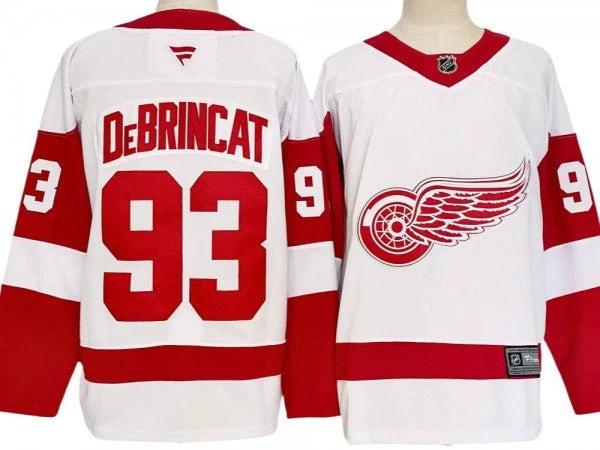 Detroit Red Wings #93 Alex DeBrincat White Away 2024 Jersey by Hockey David