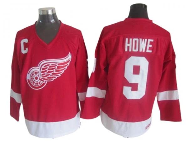 Detroit Red Wings #9 Gordie Howe 2002 Vintage CCM Jersey - Red by Hockey David