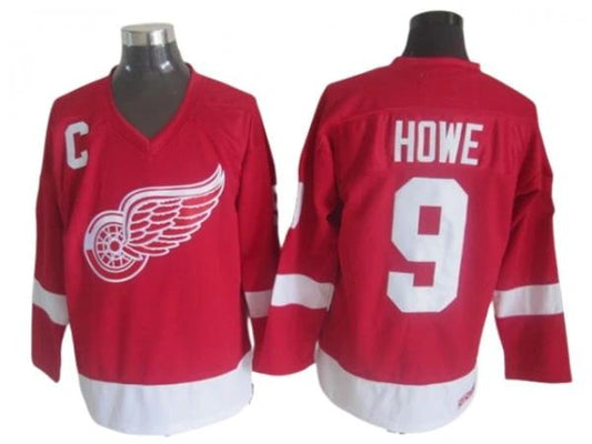 Detroit Red Wings #9 Gordie Howe 2002 Vintage CCM Jersey - Red by Hockey David