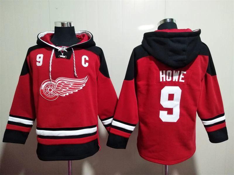 Detroit Red Wings #9 Gordie Howe Pullover Hoodie by Hoodie Pullover