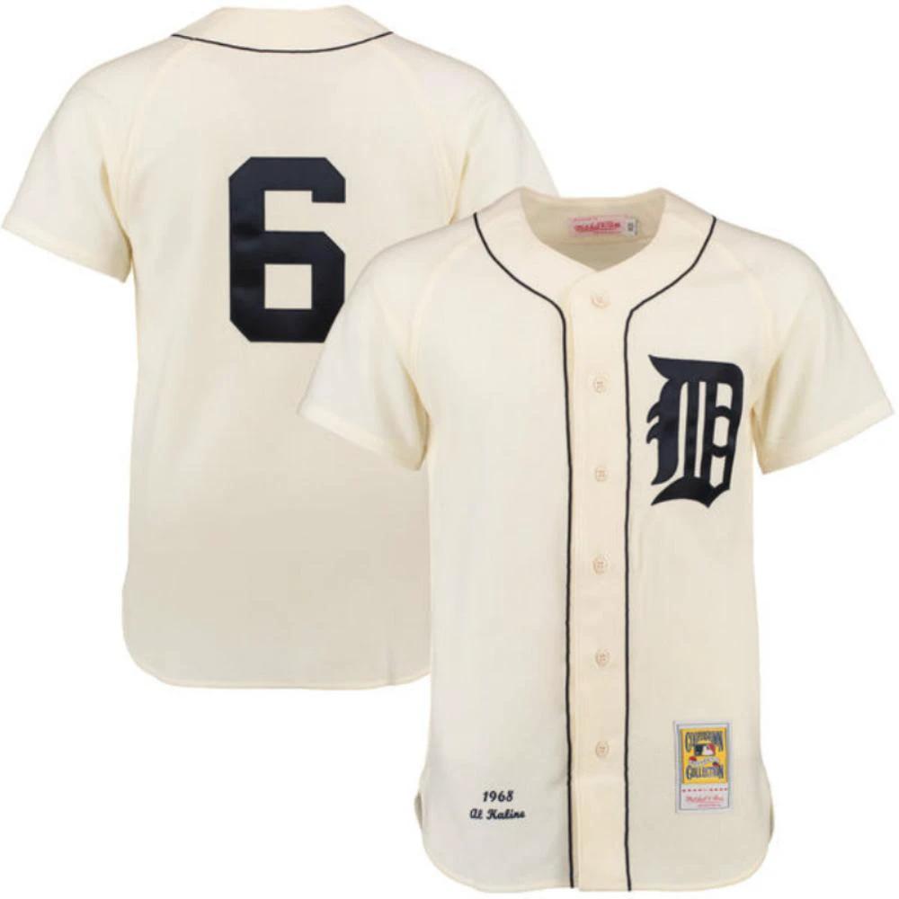 Detroit Tigers Al Kaline Cream 1968 Throwback Jersey by My Store