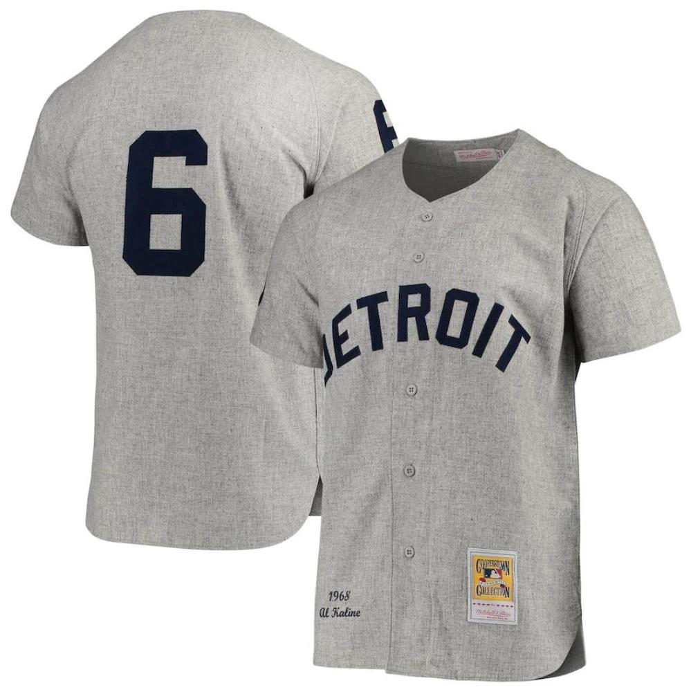 Detroit Tigers Al Kaline Gray 1968 Throwback Jersey by My Store