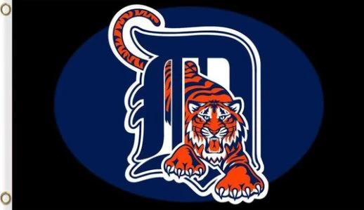 Detroit Tigers Baseball Club Flag 3X5 Banner USA Polyester with Brass Grommets by flagsjustdoit