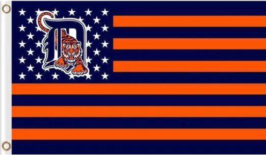 Detroit Tigers Baseball Flag 3X5Ft Banner USA Polyester with Brass Grommets by flagsjustdoit