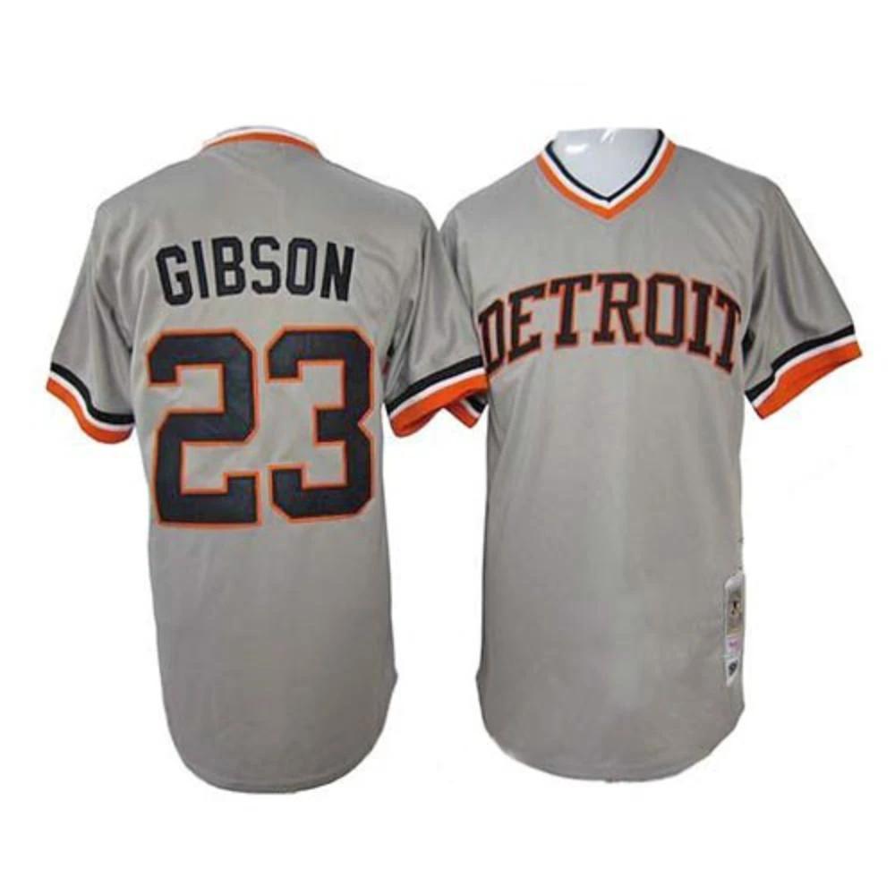 Detroit Tigers Kirk Gibson Gray 1968 Throwback Pullover Jersey by My Store