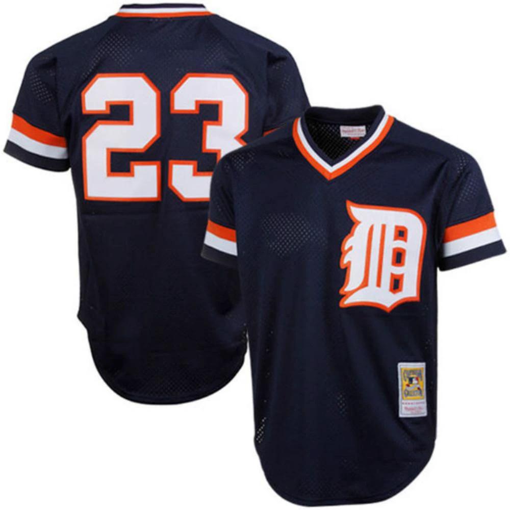 Detroit Tigers Kirk Gibson Navy 1984 Throwback Mesh Pullover Jersey by My Store