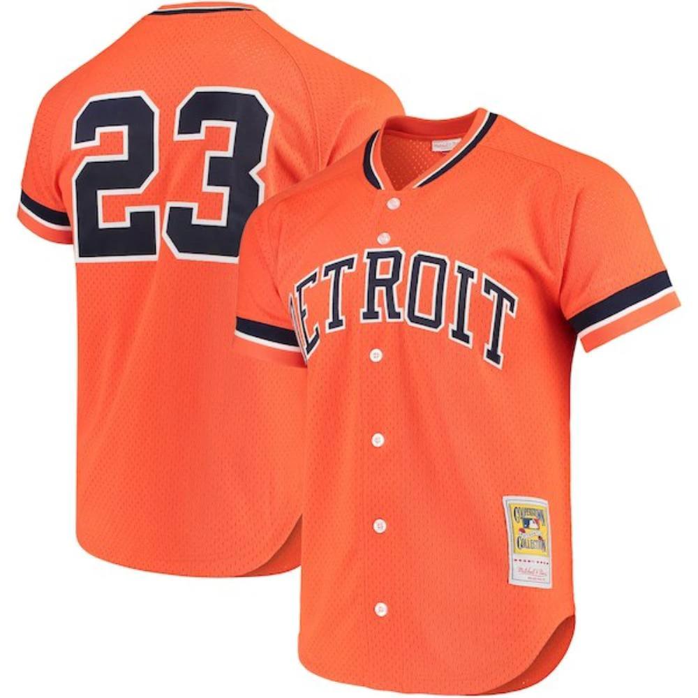 Detroit Tigers Kirk Gibson Orange Throwback Mesh Jersey by My Store