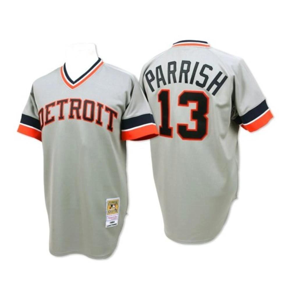 Detroit Tigers Lance Parrish Gray Throwback Pullover Jersey by My Store